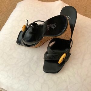 Charles David cork wedge sandals